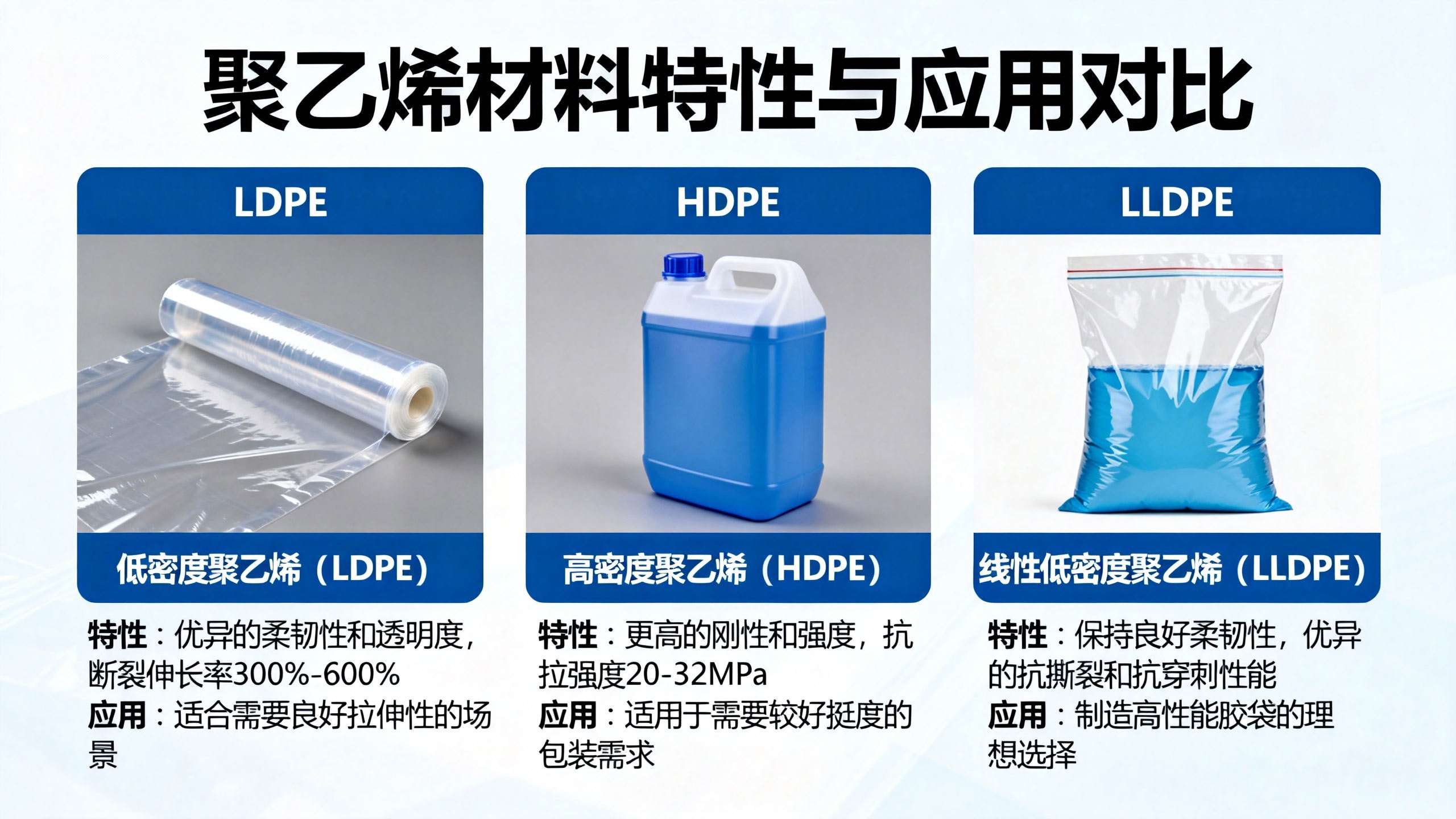 jimeng-2025-11-17-4621-LDPE（低密度聚乙烯）：具有優(yōu)異的柔韌性和透明度，斷裂伸長率可達(dá)300%-60...jpg